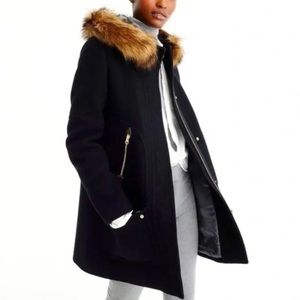 J. Crew Italian Stadium Cloth Chateau Parka Wool Blend Coat